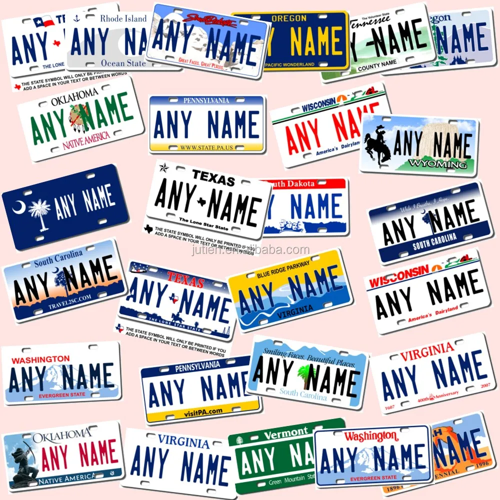 personalized novelty state license plates