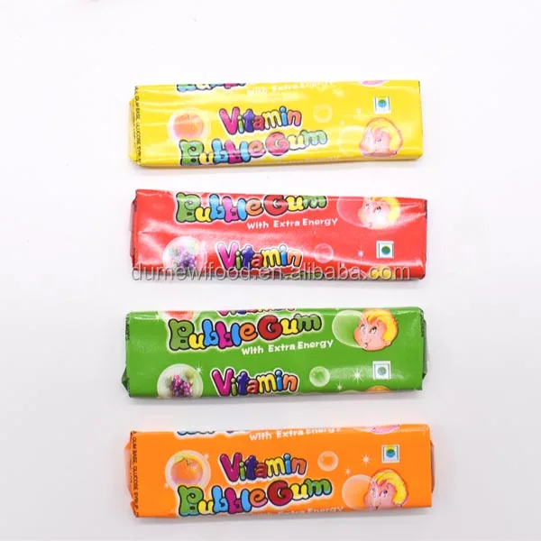 Halal Fruit Stick Bubble Gum With Tattoo Paper In Bottle