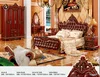 rococo weeding leather cheap Italian solid wood carved wood royal king size luxury india carved bed frame