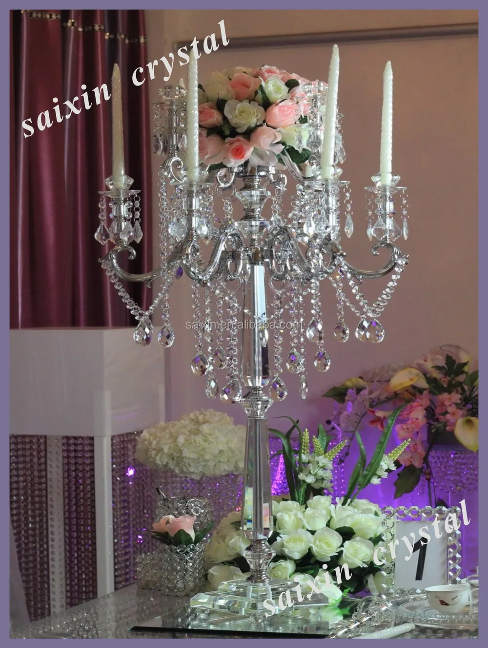 Wedding Table Decoration Black Crystal Chandelier Zt 180 View