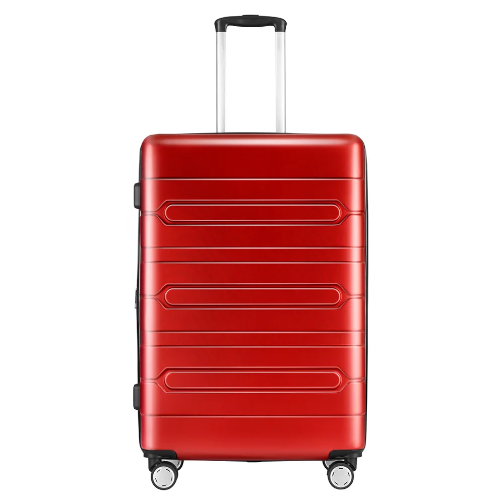 Elegant Red Women Expandable Suitcase Set With TSA Lock