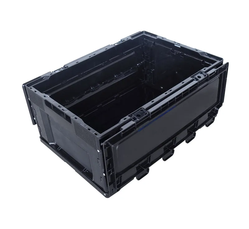 Solid Type 36l Black Color Plastic Folding Storage Box/container With