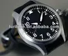 pilot watch leather watch strap japan movement stainless steel watch for men