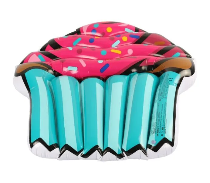 Hot Designs Summer Pool Inflatable Cupcake Swim Pool Float Air Mattress ...