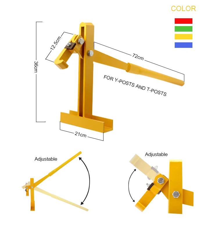 Farm Fence Steel Chain Link Netting Y Post Lifter Remover Fencing