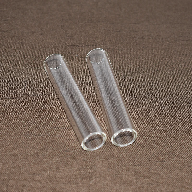Fire Polished Two Open End Pyrex Glass Tube Quartz Glass Pipe Quartz