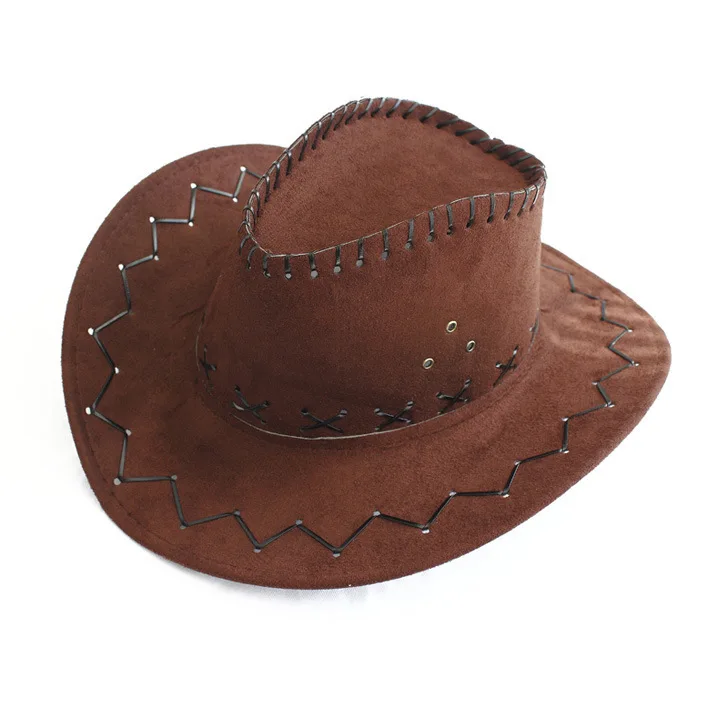 Wholesale Child And Adult Cheap Cowboy Hat Suede Promotional Cowboy Hat