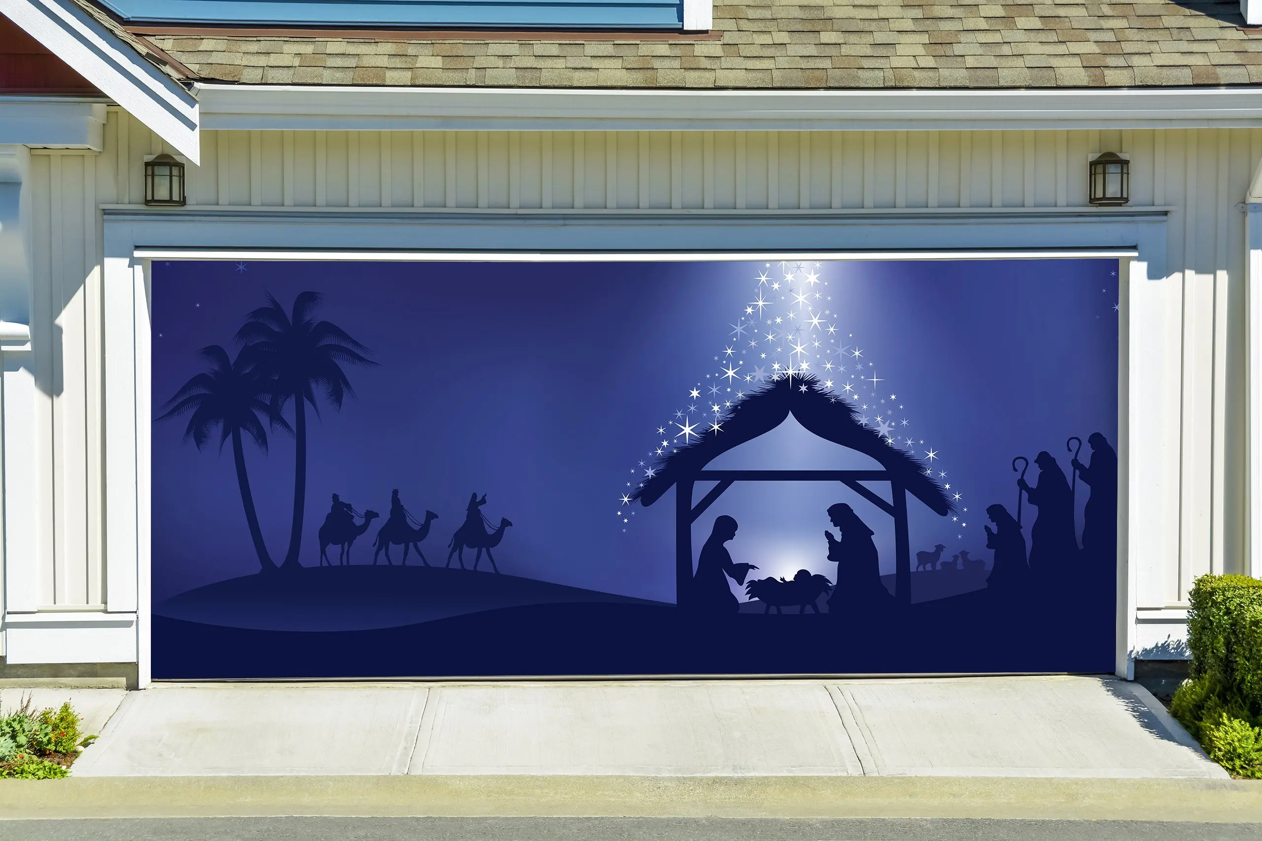 Buy Holy Night Decor Banners For 2 Car Garage Door Covers Outdoor