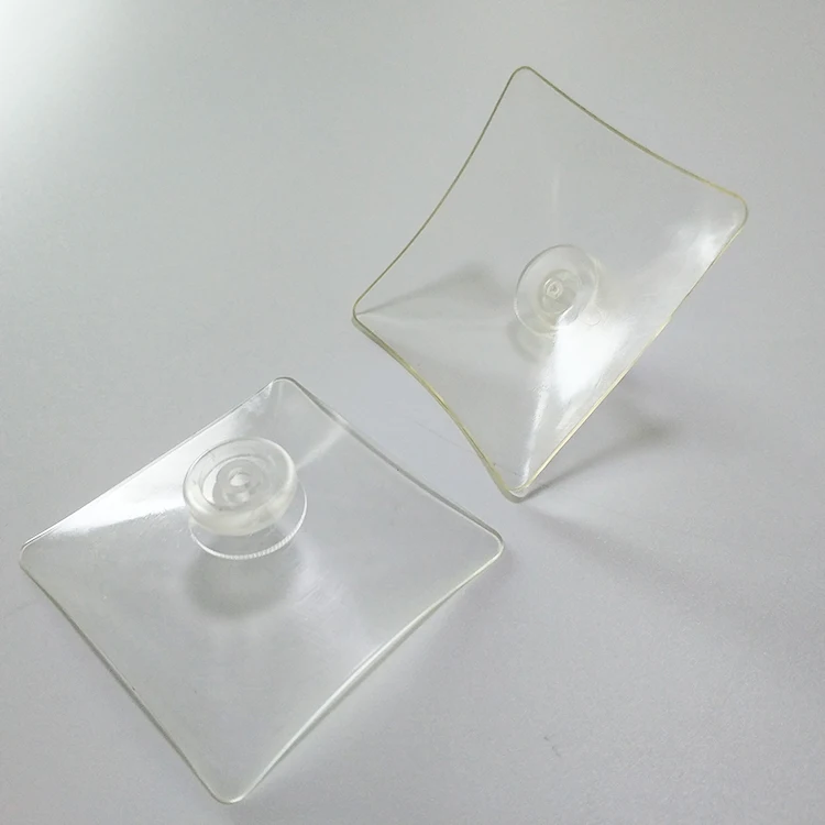 Custom Injection Molded Ecofriendly Pvc Square Clear Suction Cups