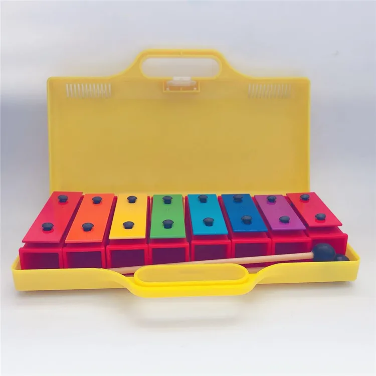 New innovations Rainbow 8-Key Colorful Metallophone Percussion Musical Instruments xylophone and metallophone