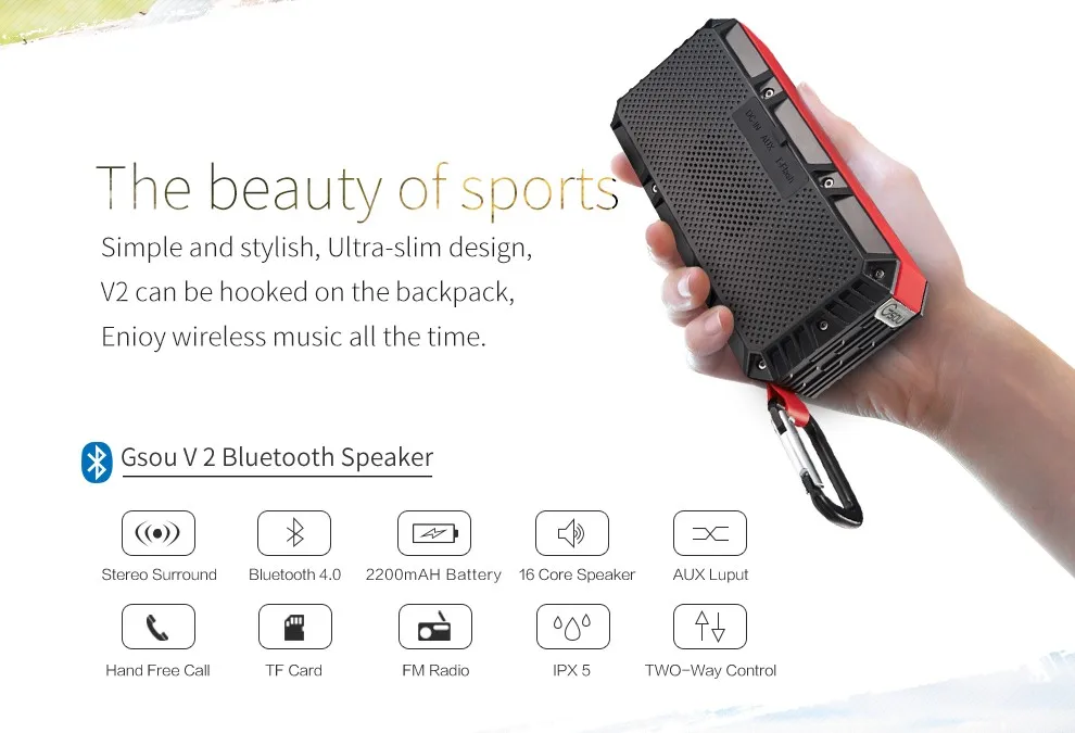 Fashionable Newly Design Portable Speaker Bluetooth Waterproof - ANKUX.COM