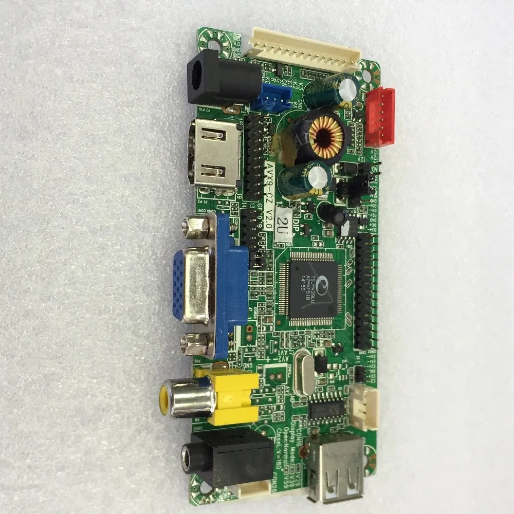 12v Lcd Controller Board With Vga Output M270hvn02 Lcd Modules Universal Vga Av 8bit Lvds 1080p Lcd With