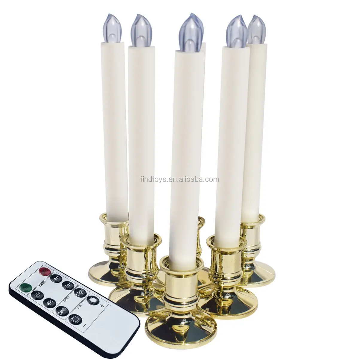 Battery Operated Colorful Flicker Flameless Taper Candle/long Led