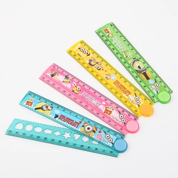 interwell la129 定制 30厘米儿童可爱塑料折叠尺子