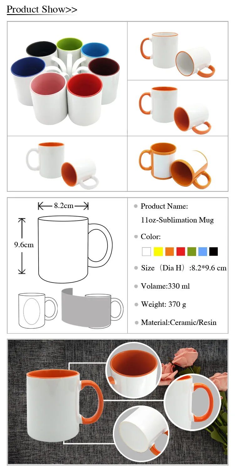 Unique 11oz Ceramic Mug With Sublimation Coating Coffee Mug For Gift