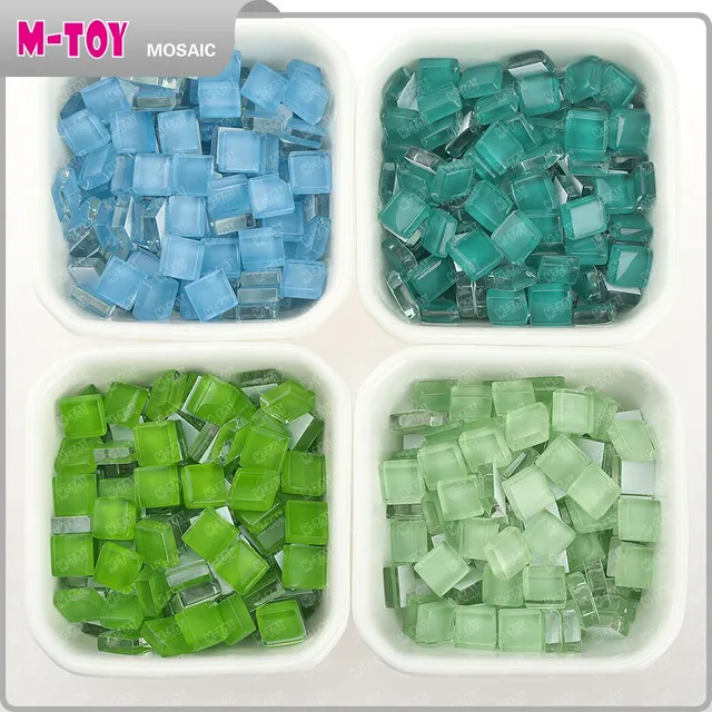 SJ23 grass green ice jade 10x10 transparent glass mosaic for home decor