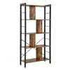 SONGMICS industrial book shelf decor display case with metal frame