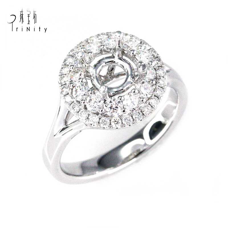 Hong Kong Jewellery Supplies Selling Price Diamond Engagement Rings in 14K 18K Gold