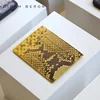 Hot sale Yello Python skin wallet case custom logo service