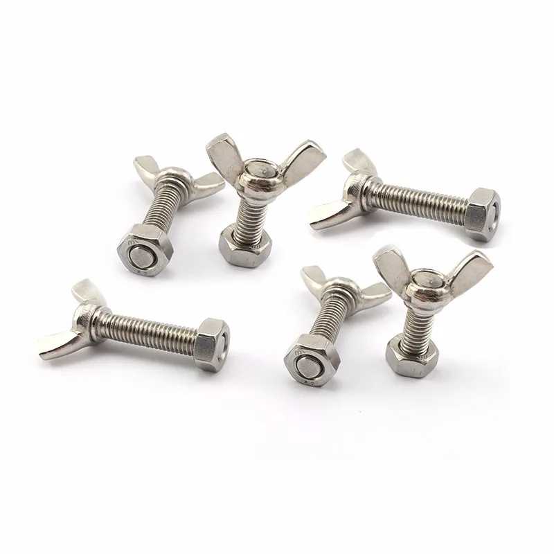 M6 M8 M10 Aisi304 Aisi316 A2 A4 Butterfly Bolt/wing Bolt Wtih Hex Nut