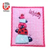 Colorful cartoon ladybug design inkjet polyester baby comforter