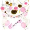 Umiss, Girl Baby Shower Favors , Party Decorations Set. Quick & Easy to Set up. Balloons, Paper Lanterns, Banner, Sash