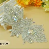 Wholesale sparking ab stone crystal beaded belts rhinestone applique for dresses