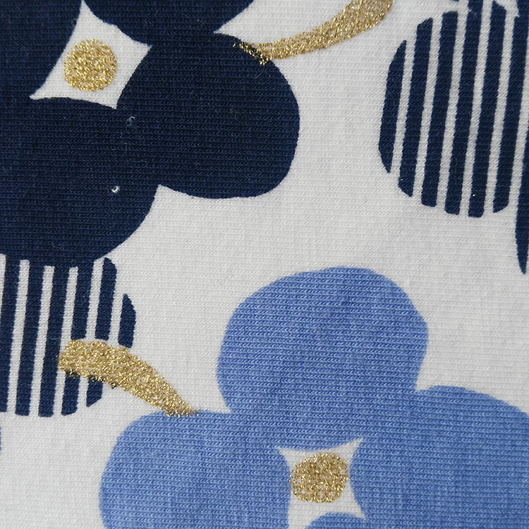 various reactive screen foil print print knitted fabric/warp