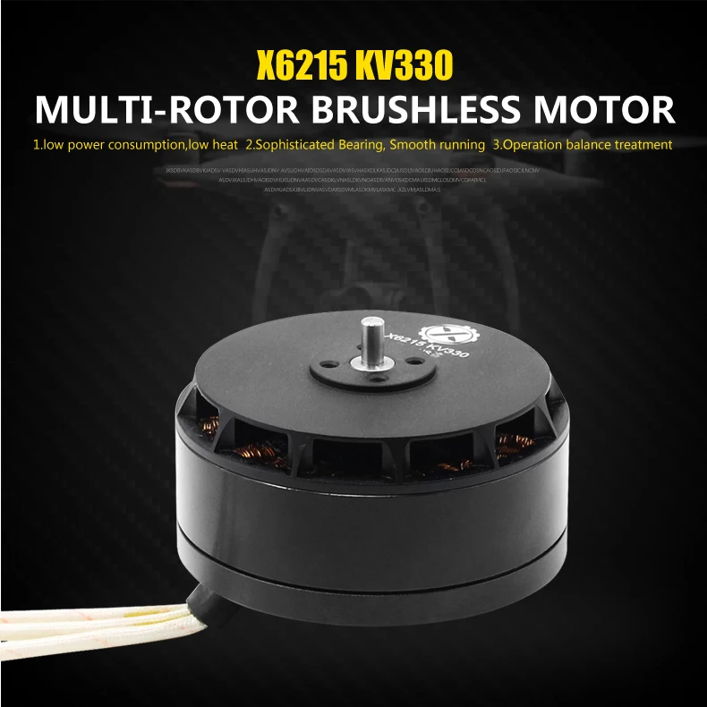 Light weight Multirotor motor X6215 for security and protection UAV