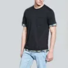 Manufacturers Direct Sales black mens short sleeves tshirt plain with a chest pocket