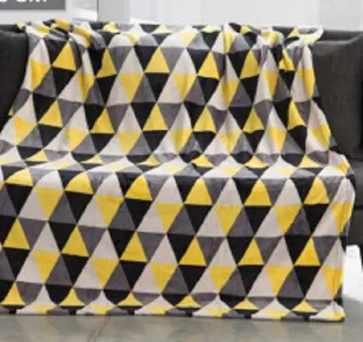 Yellow Gray Black Chevron Warm Designer Decorator Sofa Throw Rug Yellow Gray Black Chevron Warm Designer Decorator Sofa Throw Rug Blanket