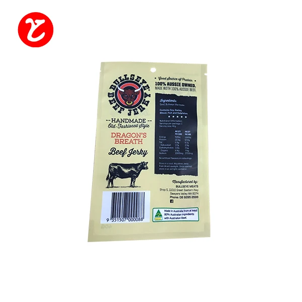 Food Grade Heat Seal Beef Jerky Packaging Bag/vacuum Beef Jerky