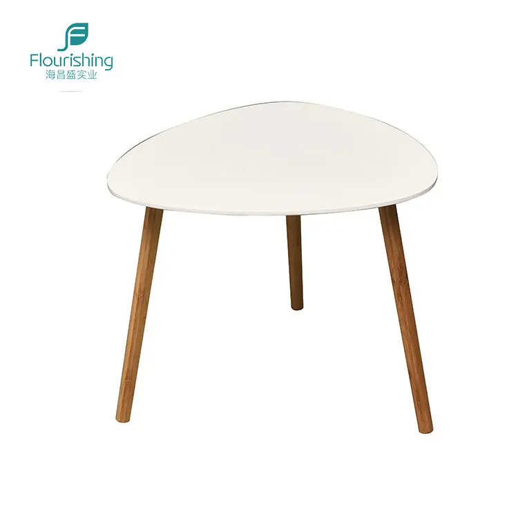 Environment Protection Paint Modern Style Triangle MDF Coffee Table Set