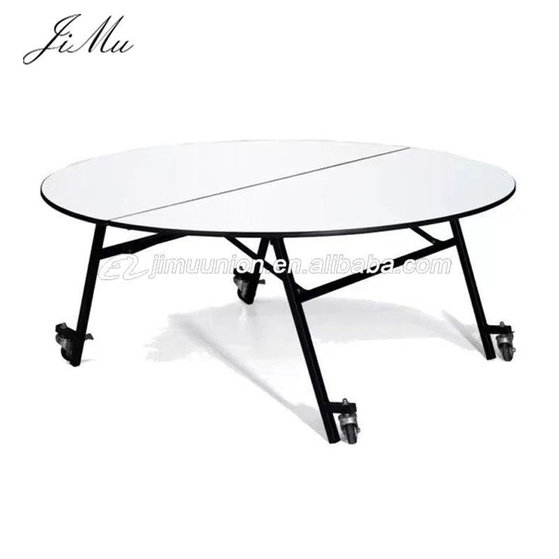Wholesale Banquet Hall Classic Round Foldable Tables With Wheels For