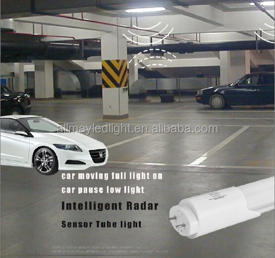 Microwave motion sensor led T8 Tube light 18w underground parking lot lighting G13