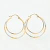 95223 Xuping multi layer colorful gold designs round hoops earring jewelry