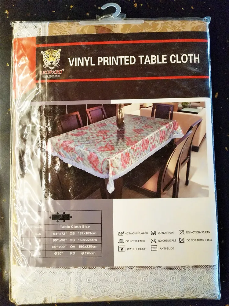 Oilproof Disposable Vinyl Table Cloth Plastic Tablecloth Rolls Pvc