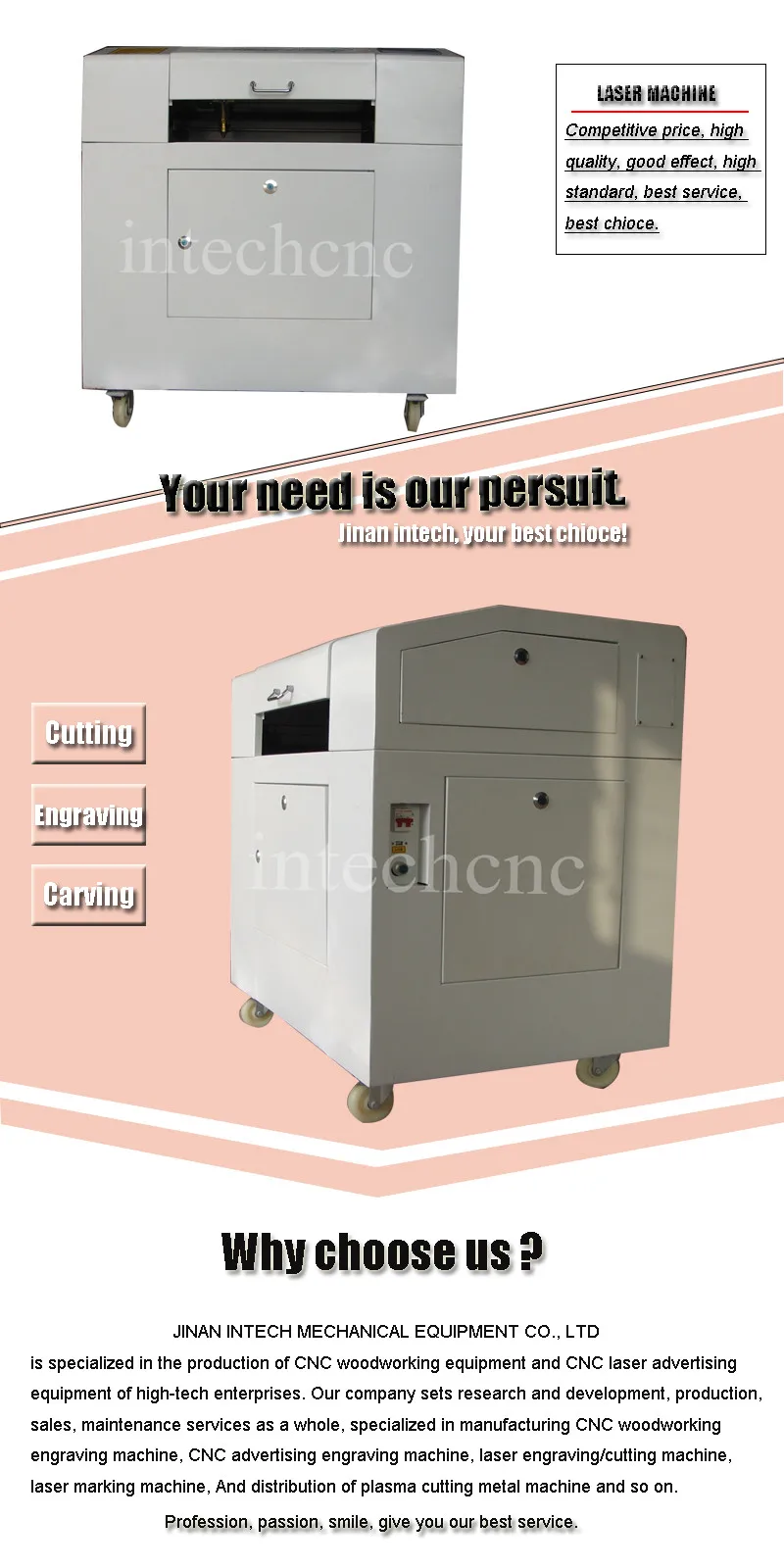 Newest 5030 laser cutting machine for marquetry for Plastic/leather/mdf/acrylic