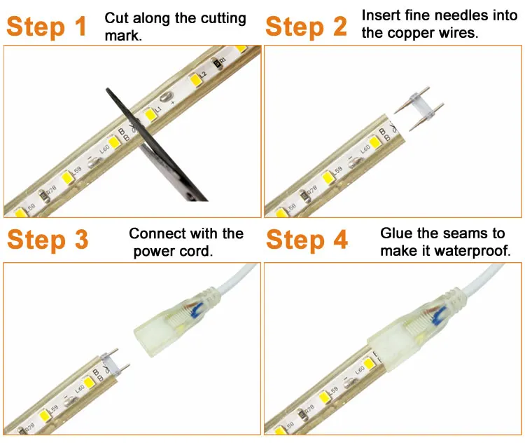 CE ETL PSE 110V 230V 5050 SMD Led Strip Light 300LED Flex Strip 50M