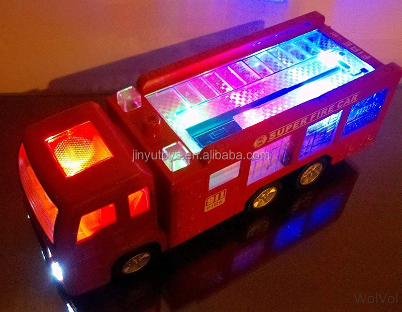 Alibuy Electric Fire Truck Toys Lights and Sounds with Shooting Water Rescue Vehicle Firetruck for Kids 