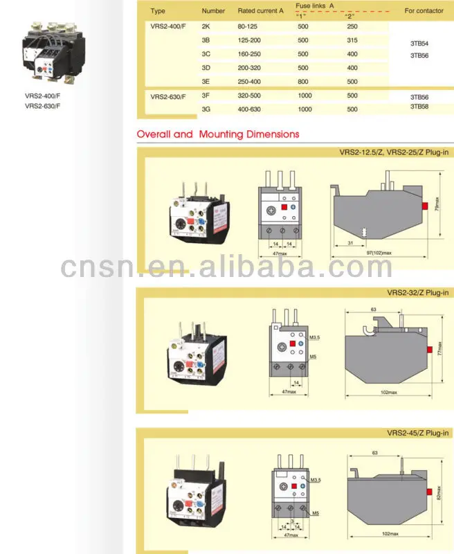 3UA54 3UA series thermal relay / thermal overload relay / hot relay