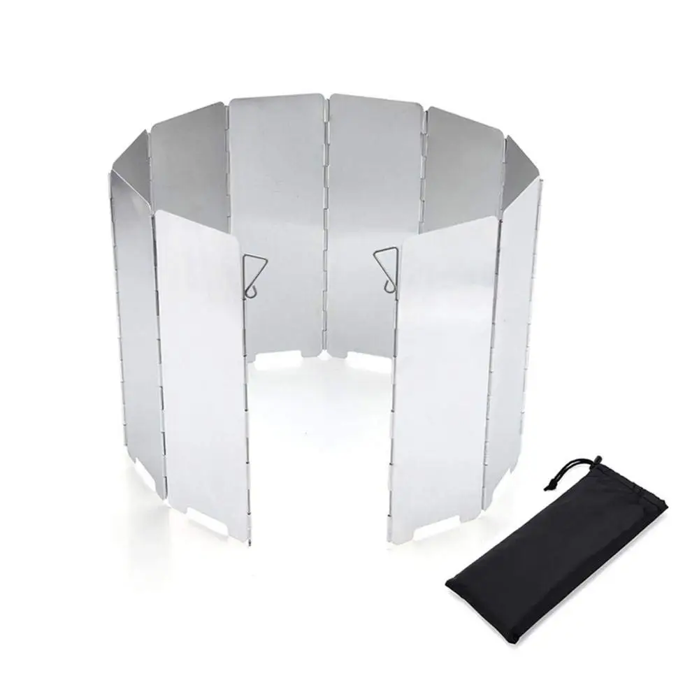 Aolvo Stove Windscreen, Superlight Portable Foldable Camping Stove Windscreen, Tall Compact Stove Windbreak for Solo Stove Backpacking Stoves Camping Stove Butane Stoves Alcohol Stoves