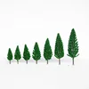 Train model building model materials sand table trees green model tree plastic pine tree dark green 7heights 42pvc in one box