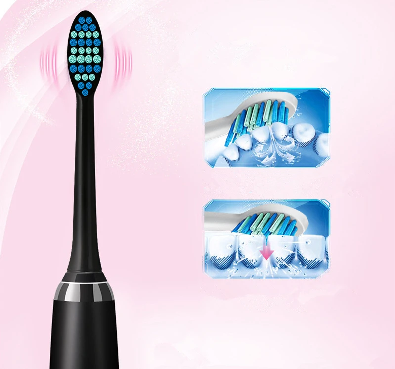 China Wholesale Environmental Ultrasonic Sonic Silicone Electric Toothbrush