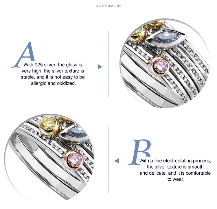 Luxury women designer 925 sterling silver gemstone jewellery