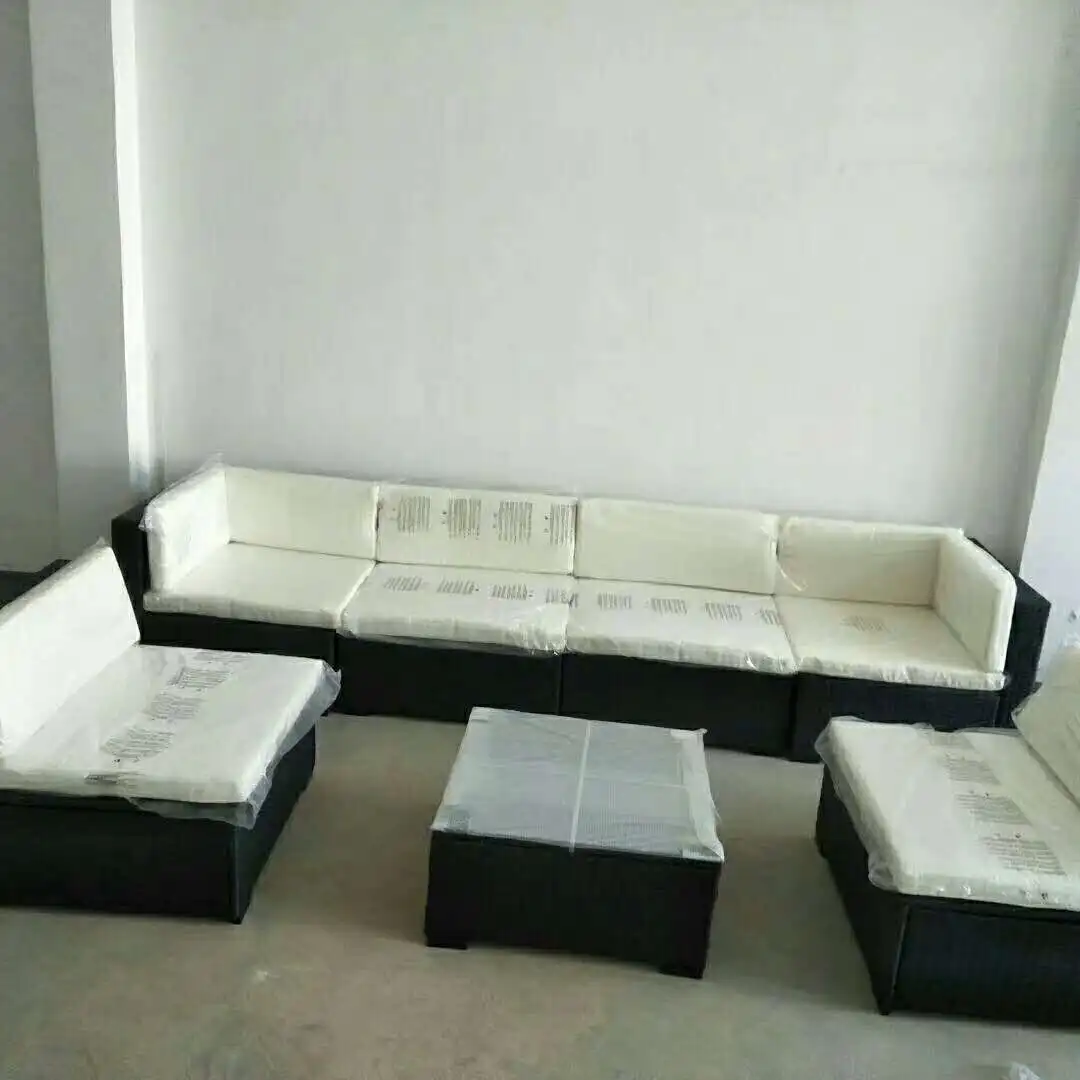 Discount Moden 7pcs Ratan Garden Outdoor Furniture In Stock