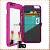 Hard platic case for iphone 6s, for iphone 6s mirror case with card slot