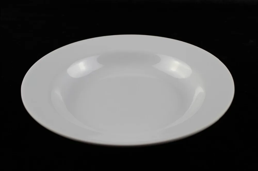 9inch Melamine White Suop Plate Plastic Deep Serving Plate