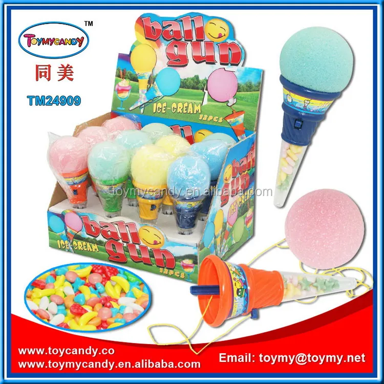 2014 New Products Made In China Plastic Toy Icecream Shape Ball Gun