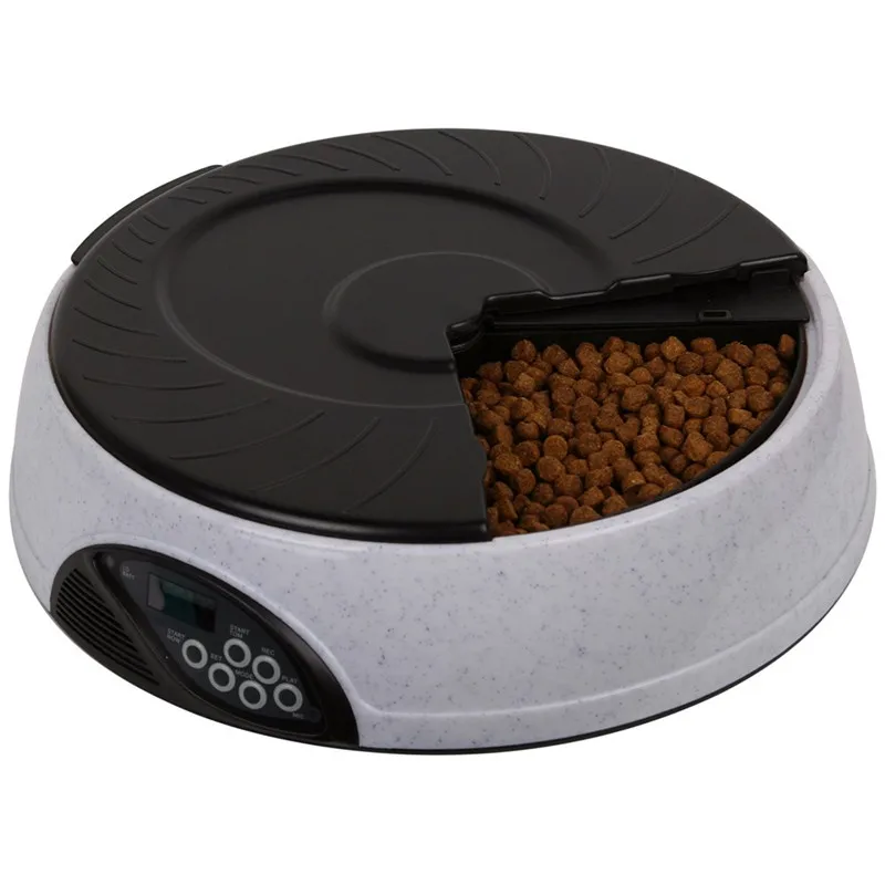Wholesale Six Meals Programmable Automatic Dog Bowl Pet Feeding Bowl
